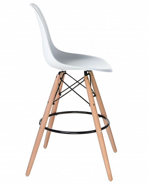 Стул барный DOBRIN DSW BAR (ножки светлый бук, цвет сиденья белый (W-02)) - Вид 3