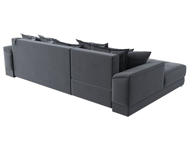 Угловой диван НордСтар левый угол Велюр серый - Вид 5