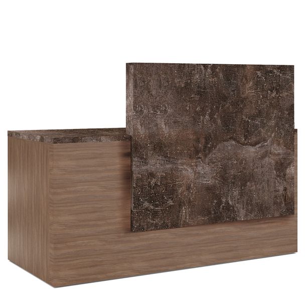 Стойка ресепшн левая B-tone 160x70x115 дуб урбан бетон темный - Вид 1