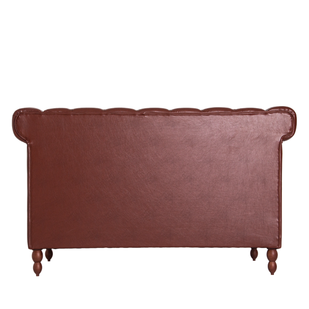 Диван Мельбурн, экокожа, коричневый - Вид 6