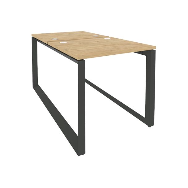 Onix Рабочая станция на О-образном м/к O.MO-D.RS-2.0.7 Тиквуд светлый/Антрацит металл 780*1475*750 - Вид 1