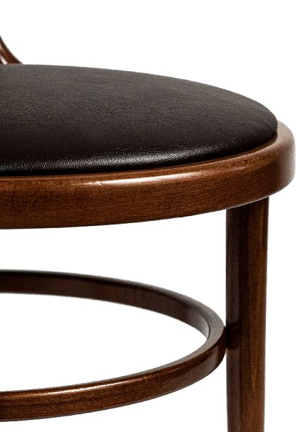 Стул деревянный венский Ослав светлый орех/коричневая экокожа - Вид 10