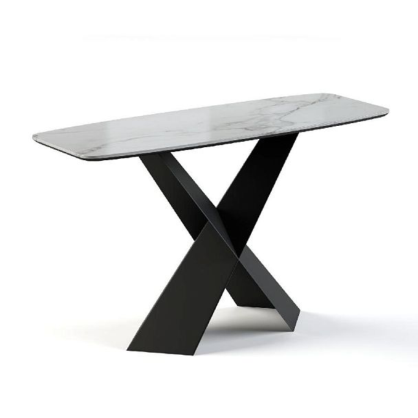 Консоль Tyler 130 керамика глянцевая, белая - Вид 1