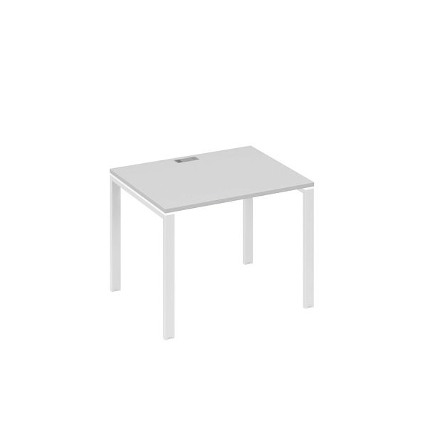 Стол письменный на металлокаркасе UNO A4 А4 Б1 022 БП серый / металлокаркас белый - Вид 1