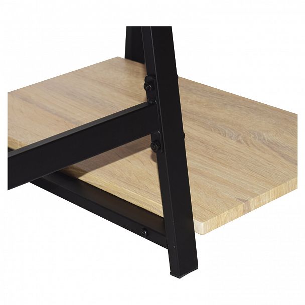 Стол на металлокаркасе BRABIX "LOFT CD-006",1200х500х730 мм,, 2 полки, цвет дуб натуральный, 641226 - Вид 9