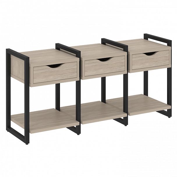 Тумба на опорах наборная "Loft" VR.L-TN-4.O дуб аттик/черный - Вид 1