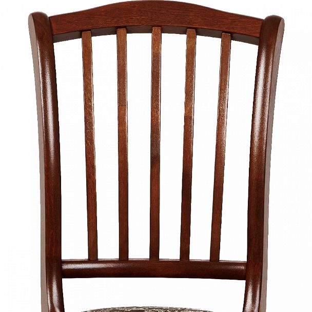 Стул деревянный с мягким сиденьем Элин Темный орех/Темно-коричневый жаккард - Вид 7