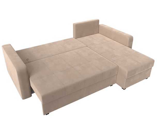 Диван угловой Ливерпуль Лайт правый угол Велюр бежевый - Вид 8