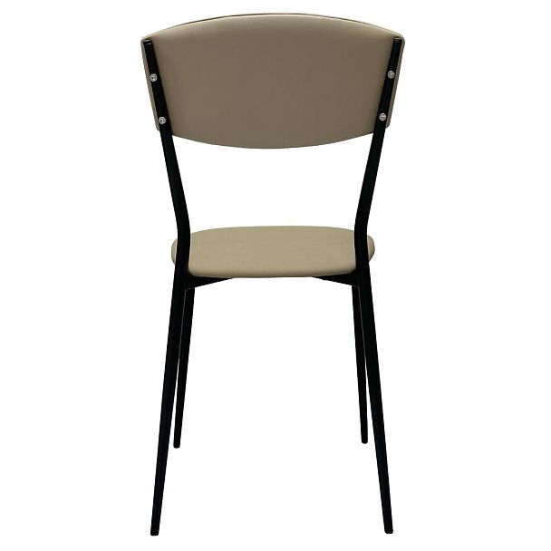 Стул для столовых, кафе, дома РС23, черный каркас, экокожа серо-бежевая - Вид 7
