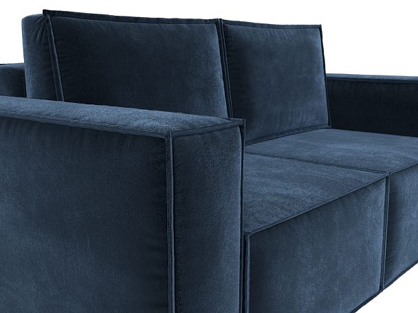 Диван прямой Куба мини Велюр синий - Вид 4