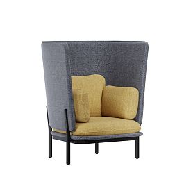 Stato Диван одноместный с высокой спинкой STA-01 Matrix 543/Matrix 994/Металл Черный 1070*900*1200 - Фото предпросмотра