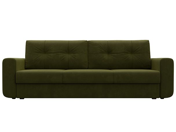 Прямой диван Лига-031 Микровельвет зеленый - Вид 2
