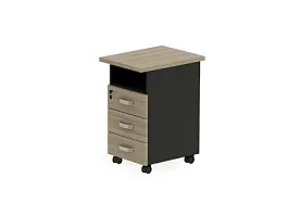 БЕРЛИН / BERLIN Тумба приставная правая 450х580х740 Шорвуд/Черный - Фото предпросмотра