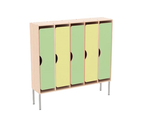 Шкаф детский 5-х секционный для одежды на металлических ножках ШМД-007 - Вид 1