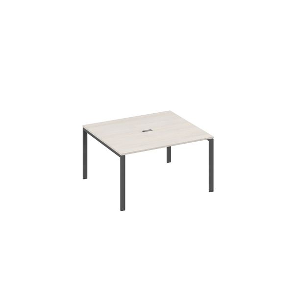 Стол 140 переговорный с металлокаркасом UNO A4 А4 Б1 132 БП дуб / металлокаркас антрацит - Вид 1