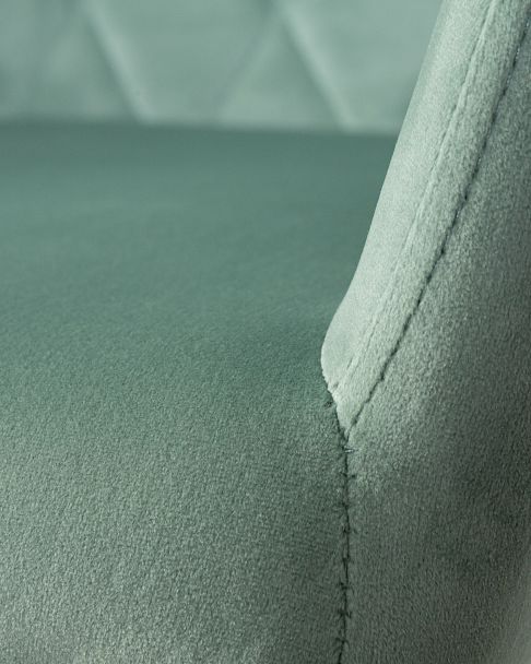 Стул обеденный DOBRIN ROBERT (черные матовые ножки, велюр V108-118 Мятный) - Вид 10