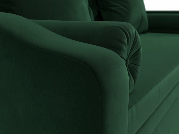 Прямой диван софа Сойер (полностью велюр зеленый) - Вид 4