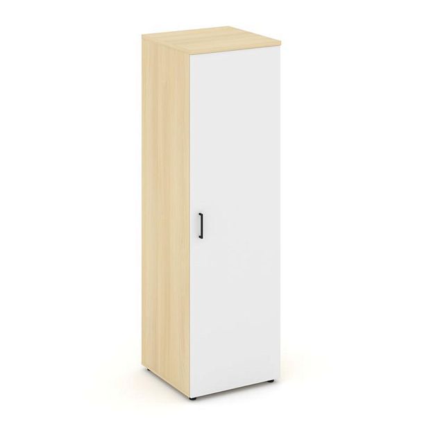 Style Project Гардероб узкий глубокий SN.GB.E-002 Акация Лорка/Белый/Черный Ручки 600*600*1982 - Вид 1