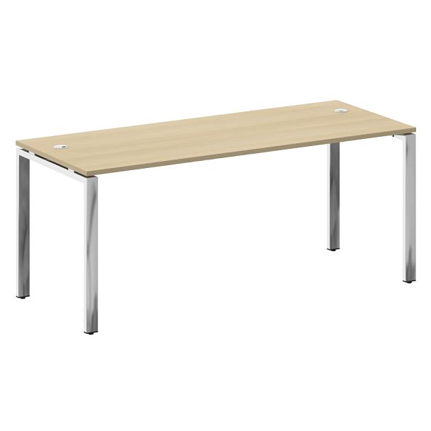 Metal System Direct Стол рабочий руководителя на П-обр. м/к БП.СРР-5.7 Акация/Нерж. сталь 1800*720*750 - Вид 1