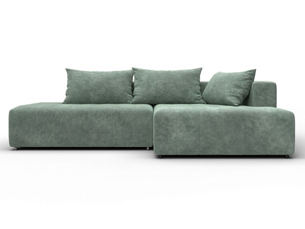 Диван угловой Лига-103 НПБ угол правый Велюр зеленый - Вид 2