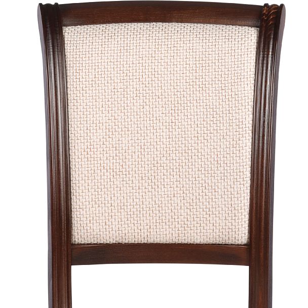 Комплект деревянных стульев с мягким сиденьем Арктос Темный орех/Кремовая рогожка, 2 шт. - Вид 7