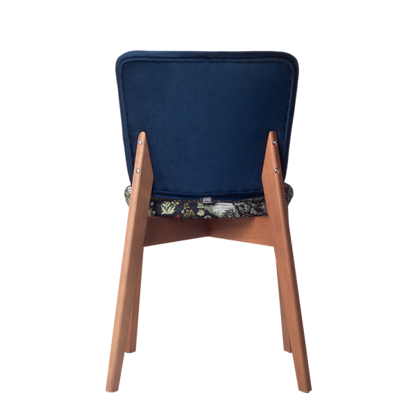 Стул Safir, сиденье гобелен "У ручья" ,спинка велюр Imperia dark blue - Вид 9