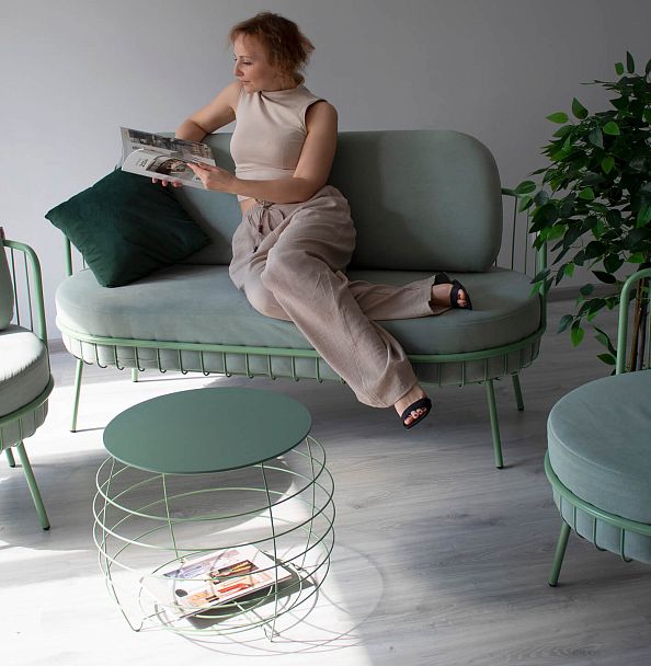 Диван Sheffilton SHT-SF8 нежная мята/мятный - Вид 10