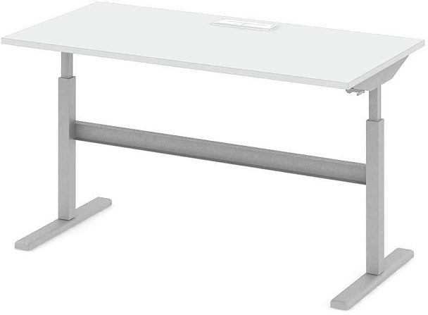 Стол офисный рабочий С-ТРС39 "Трансформер"  ПК-ТРС-СТ160Х80КК/МРМ-В1-76 белый - Вид 1