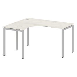Metal System Quattro Стол криволинейный левый на П-образном м/к 40БП.СА-3 (L) Дуб наварра/Серый металл 1400*1200*750 - Фото предпросмотра