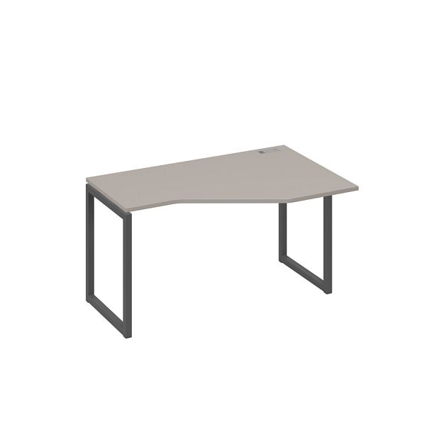 Стол эргономичный правый "Техно" на металлокаркасе QUATTRO A4 А4 Б4 054 БП мокко премиум / металлокаркас антрацит - Вид 1