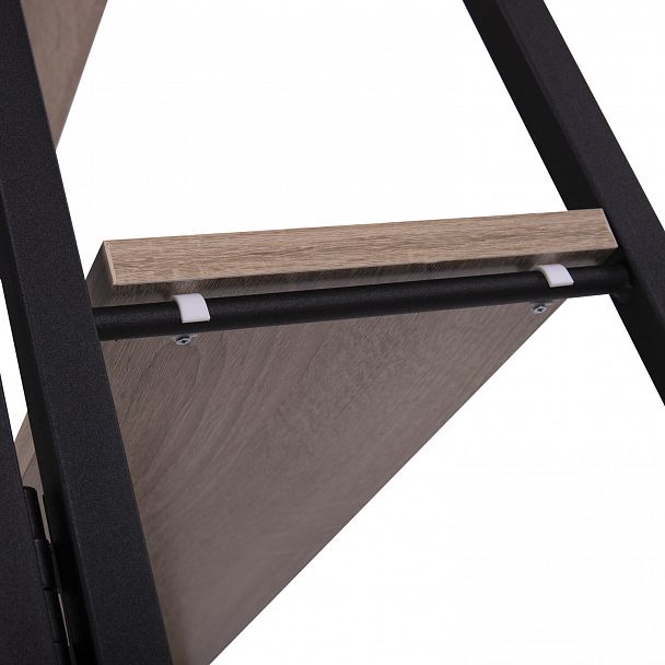Стеллаж BRABIX "Smart SH-007", 605х295х1193 мм, ЛОФТ, трапеция, складной, металл/ЛДСП дуб, каркас черный, 641872 - Вид 12