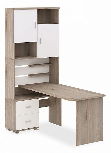 Стол компьютерный Домино СР-720/160 Белый/Нельсон левый - Вид 1