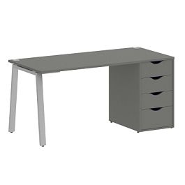 Home Office Стол письменный VR.SP-3-158.4.A Металлик/Серый металл 1580*720*750 - Фото предпросмотра