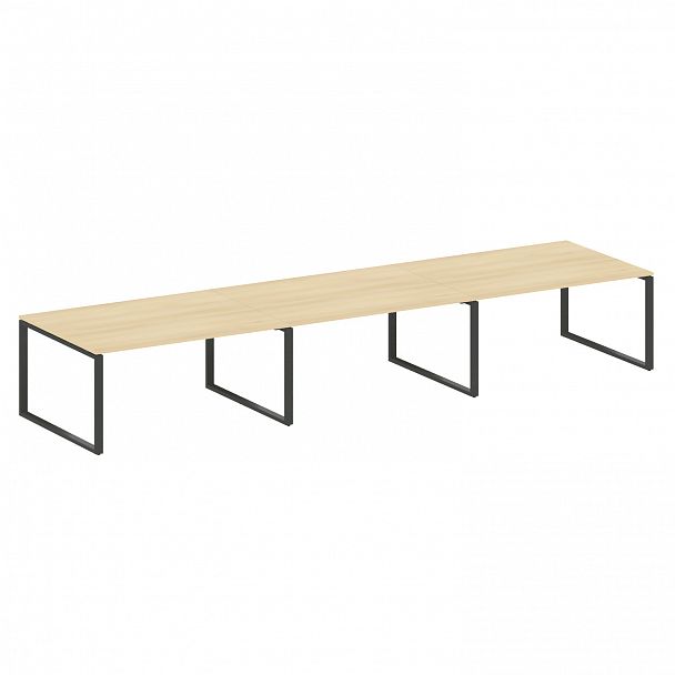 Стол для переговоров "Metal System" БО.ПРГ-3.4 акация/антрацит - Вид 1