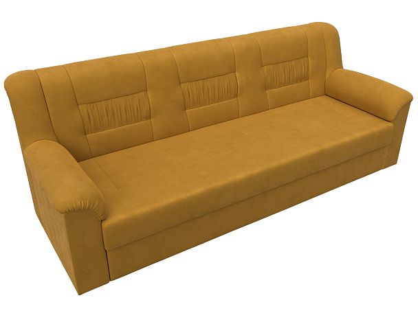 Диван прямой Карелия Велюр желтый - Вид 5