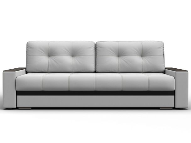 Диван прямой с декором Лига-096 НПБ Экокожа черный - Вид 2