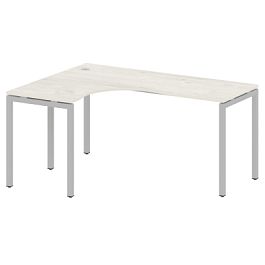 Metal System Quattro Стол криволинейный левый на П-образном м/к 40БП.СА-4 (L) Дуб наварра/Серый металл 1600*1200*750 - Фото предпросмотра