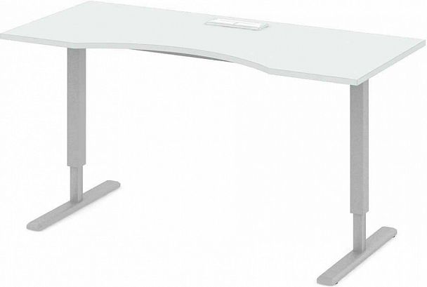 Стол офисный рабочий "Трансформер" ПК-ТРС-СТЭ180Х80КК/ЭР-В1-76 белый - Вид 1
