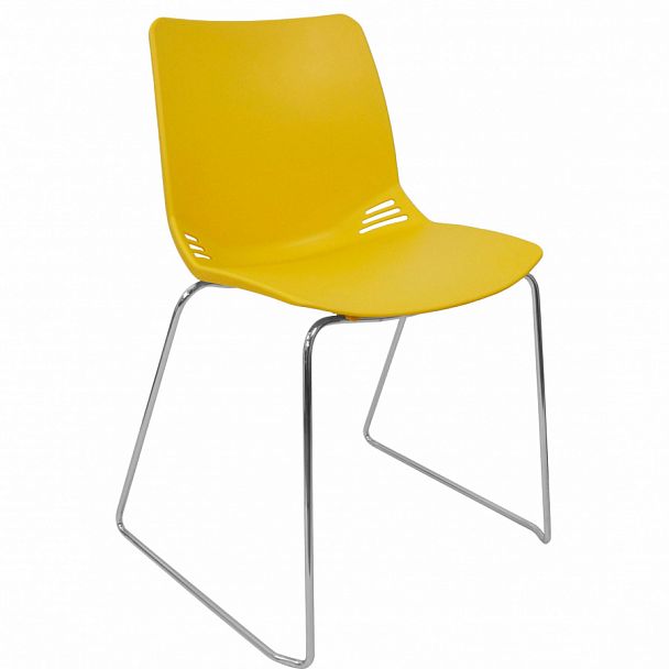 Стул Race (пруток) каркас Хром, желтый, стопируемый - Вид 1