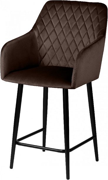 Комплект полубарных поворотных кресел Барли К, Confetti coffee/черный, 2 шт. - Вид 2