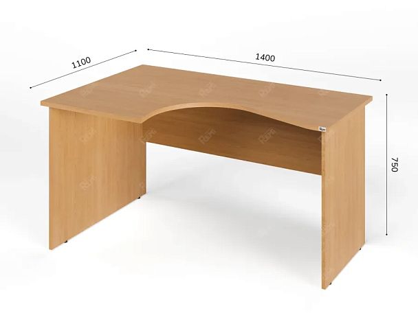 ЛАЙТ / LIGHT RLG005-14x11L Угловой стол 140x100x75 Бук - Вид 3
