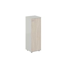 Шкаф средний 400х400х1200, 1 дв., з.ст HDF, правый / корпус: серый бархат; фасад: дуб светлый Сигма / Sigma - Фото предпросмотра