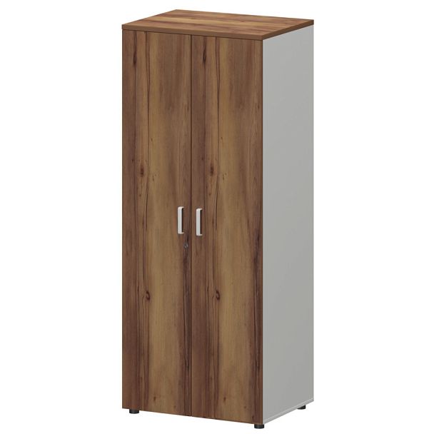 Шкаф для одежды СМШ-58-6ШД Тип2 Белый/Таксония 792x594x1990 Смарт - Вид 1