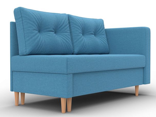 Кушетка Лига-098 Рогожка голубой - Вид 3