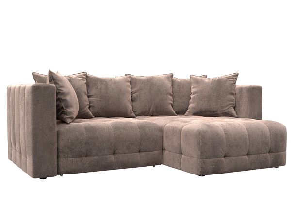 Диван угловой Лига-052 НПБ угол универсальный Велюр бежевый - Вид 1