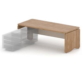 АККОРД/ACCORD RACR002-20x9 Стол левый под тумбу 2000х900х750 Акация Шеффилд/Кашемир - Фото предпросмотра