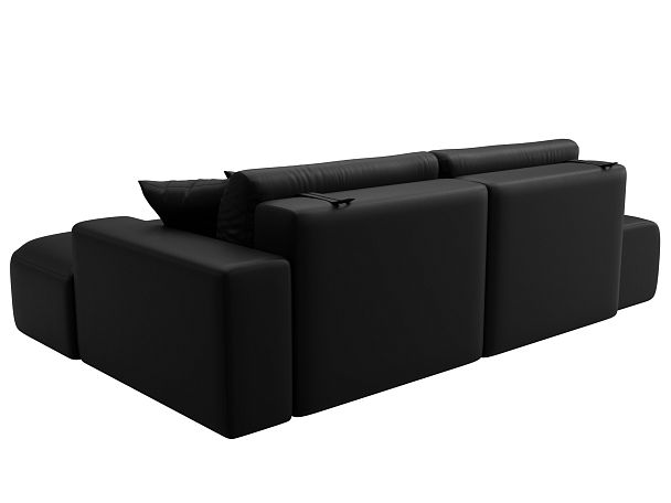 Диван угловой Лига-036 НПБ Модерн правый угол Экокожа черный - Вид 6