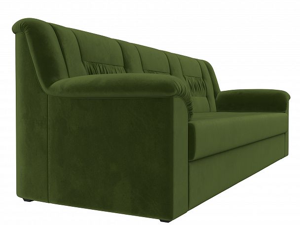 Прямой диван Карелия (полностью микровельвет зеленый) - Вид 3