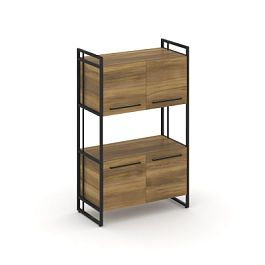 Rift Шкаф 3 ниши широкий RF.SS-33 Сандал Янтарный/Металл Черный 798*396*1286 - Фото предпросмотра