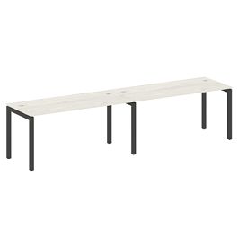 Metal System Quattro Р. ст. на 2 раб. места на П-образном м/к 50БП.СМ-2.4 Дуб наварра/Антрацит металл 3200*720*750 - Фото предпросмотра